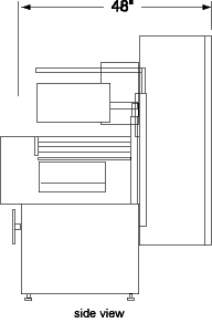 SOM-10N Servo Flow Wrap Machine Footprint Side