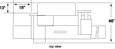SOM-10N Servo Flow Wrap Machine Footprint Top