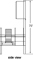 VWC-008 Vertical Wrapping System Footprint Side